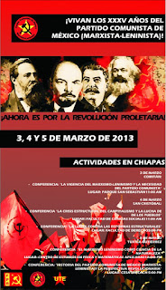 XXXV Aniversario del Partido Comunista de México (marxista-leninista) en Chiapas