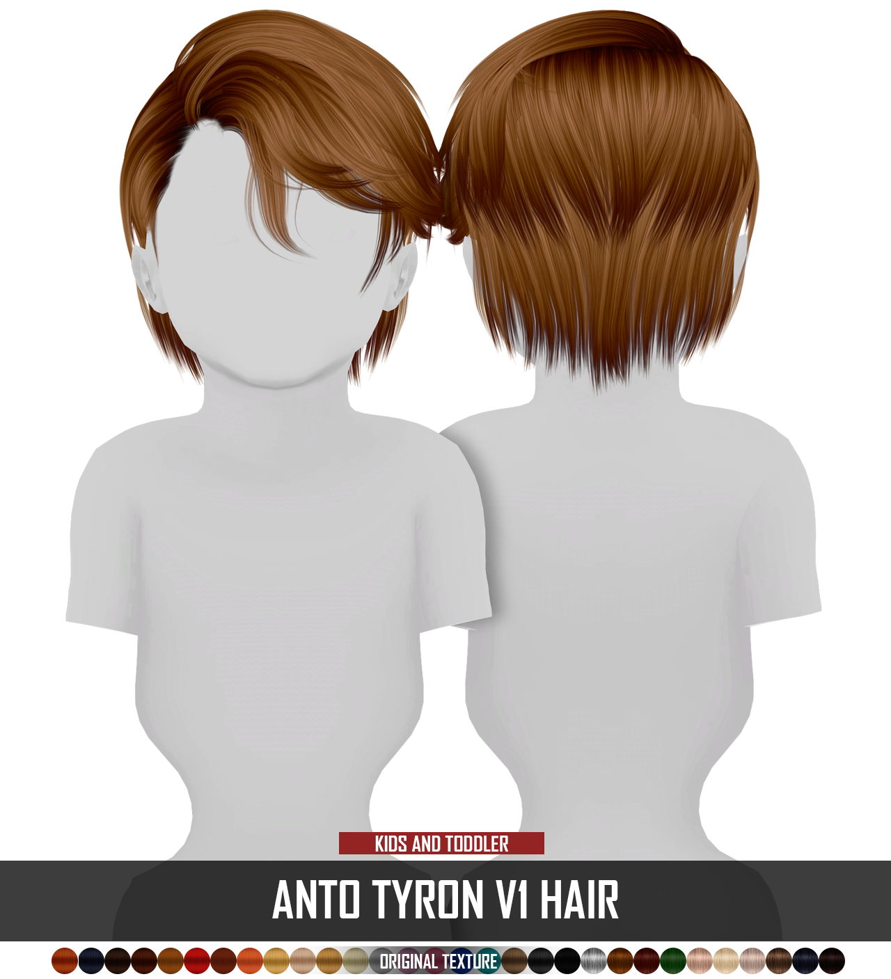 KIDS AND TODDLER VERSION MALE HAIR - REDHEADSIMS - CC