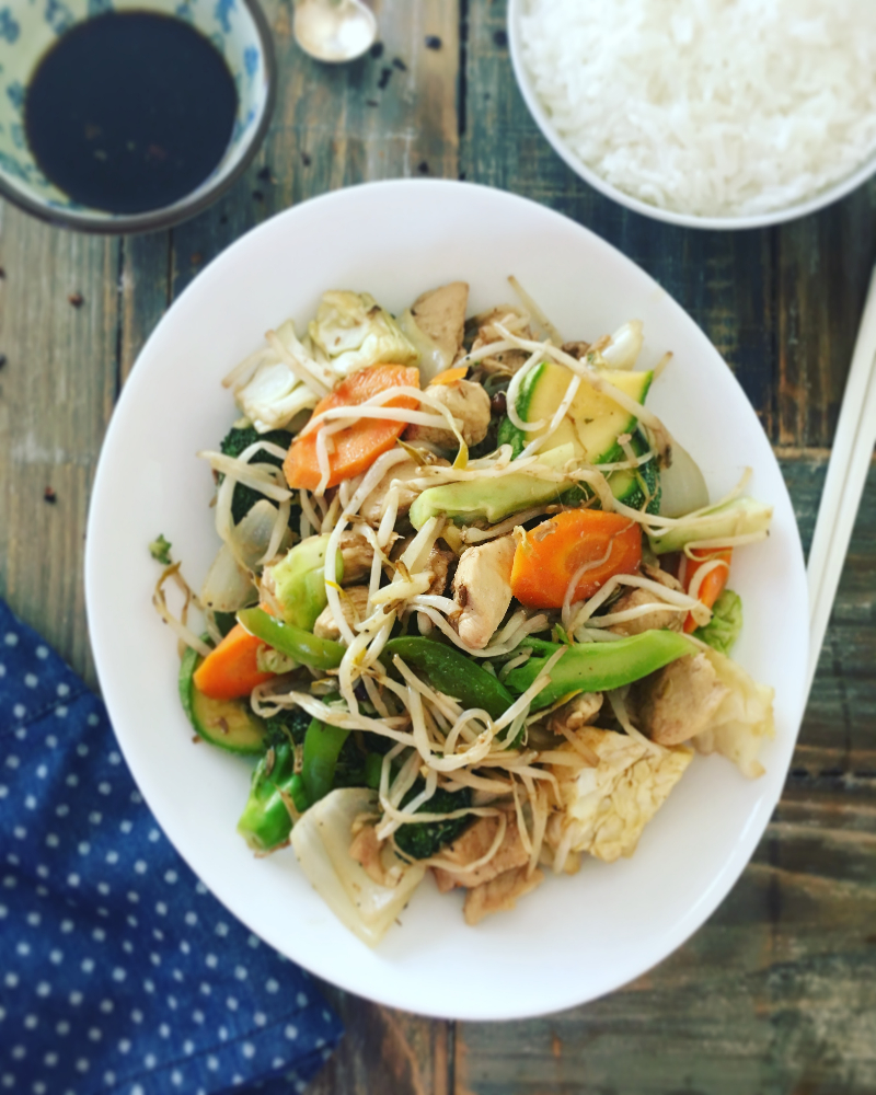 Chop Suey de pollo Delirios de Cocina