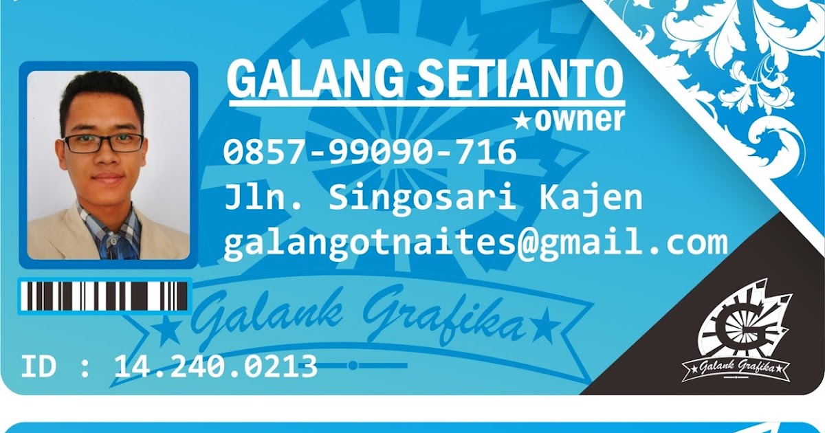 Download Contoh Desain Kartu Nama Coreldraw (CDR) Galang