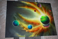 Spray Paint Space Art