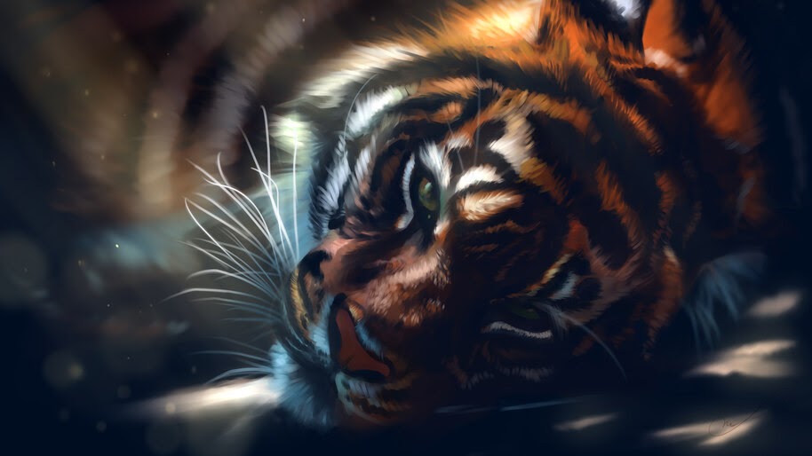 Tiger, Art, 4K, #4.559