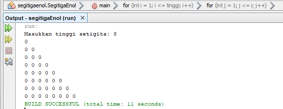 Mahmud Tajinan Menampilkan Segitiga Siku Siku Dengan Perulangan Di Java