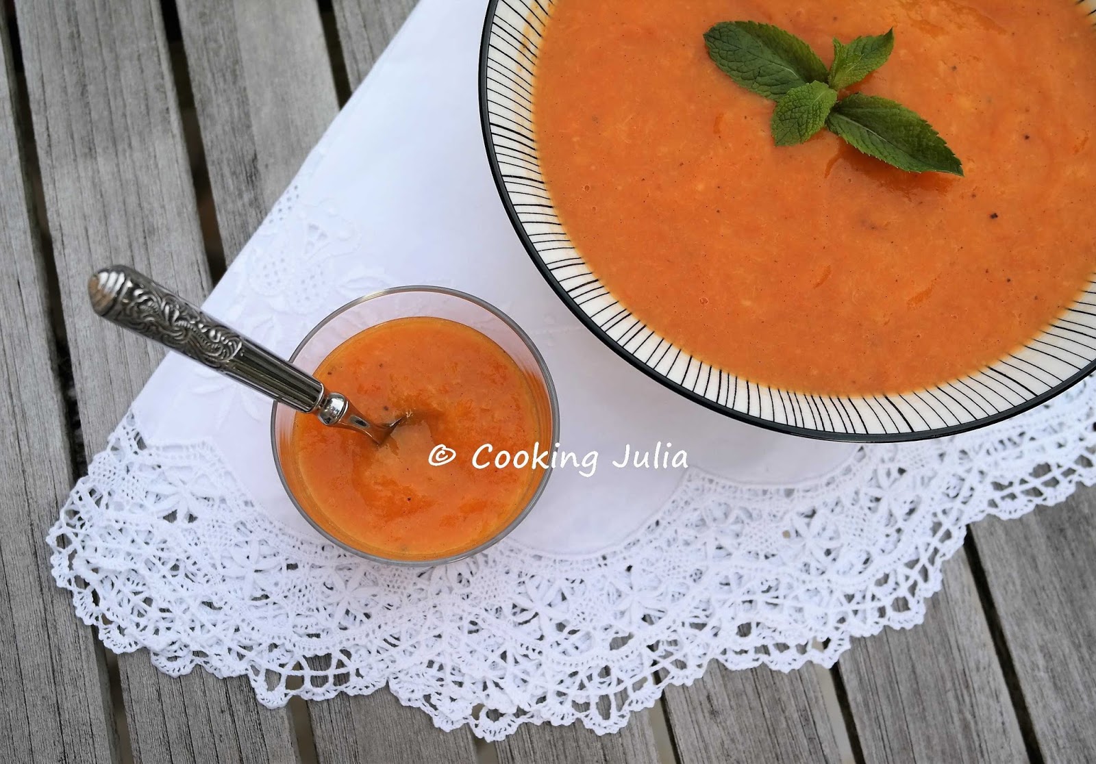 COOKING JULIA COMPOTE PÊCHESABRICOTS À LA VANILLE