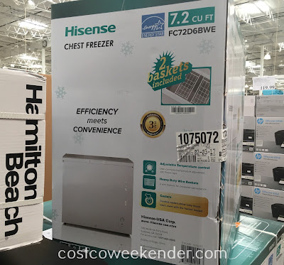 Store and prevent food from going bad with the Hisense FC72D6BWE Chest Freezer