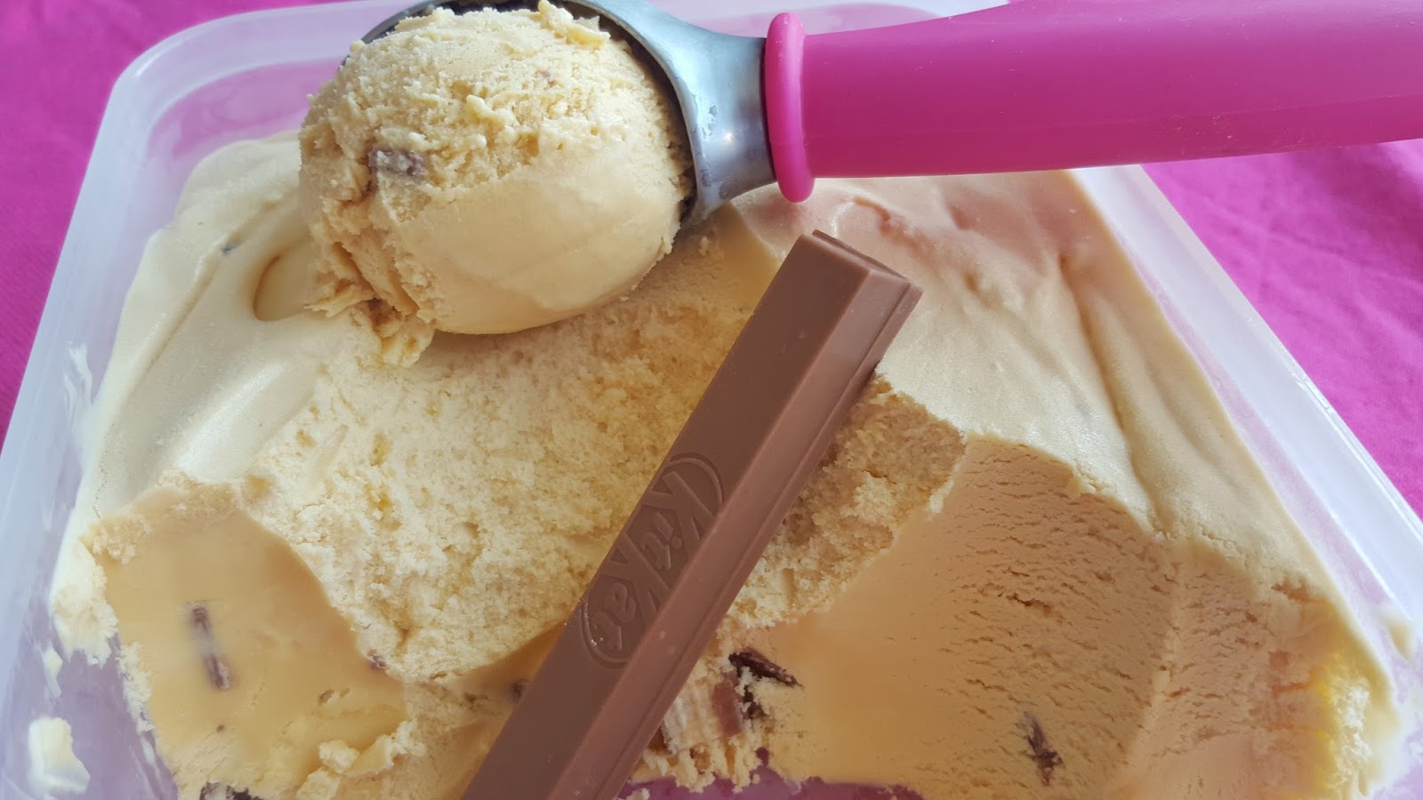 Caramel KitKat ice cream