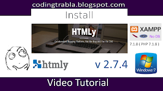 Install HTMLy 2.7.4 flat-file CMS / Blog on Win7 localhost via XAMPP ( PHP7 )