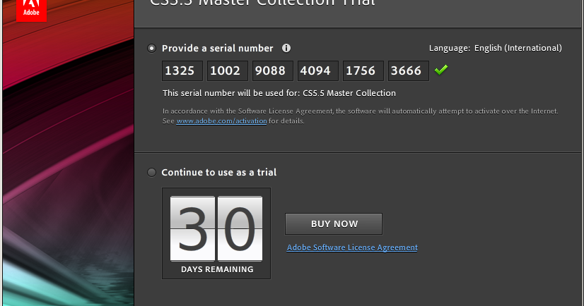 adobe serial number