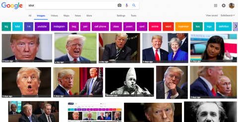 Alteran Google para que aparezca Trump cuando busques 'idiot’