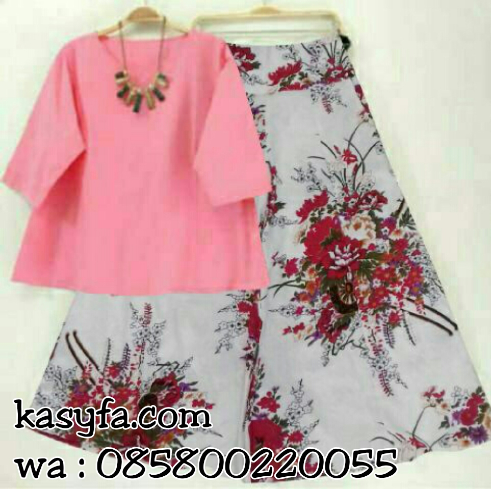 Baju Setelan Wanita Dewasa Setelan Kulot Motif Cantik - ''KASYFA SHOP''