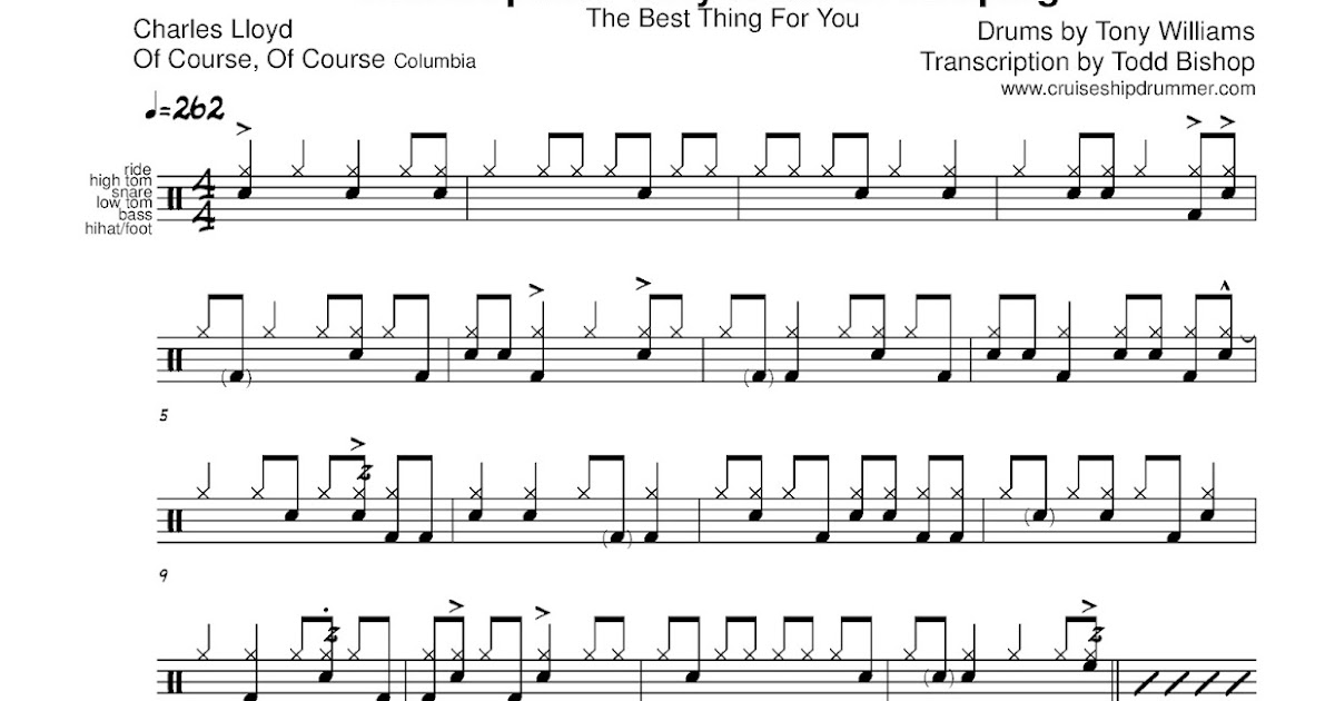 Cruise Ship Drummer! Tony Williams comping