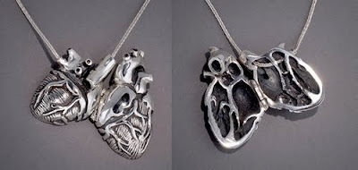 Anatomical heart jewellery