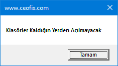 Açık olan Klasör Pencereleri Geri Gelsin -www.ceofix.com