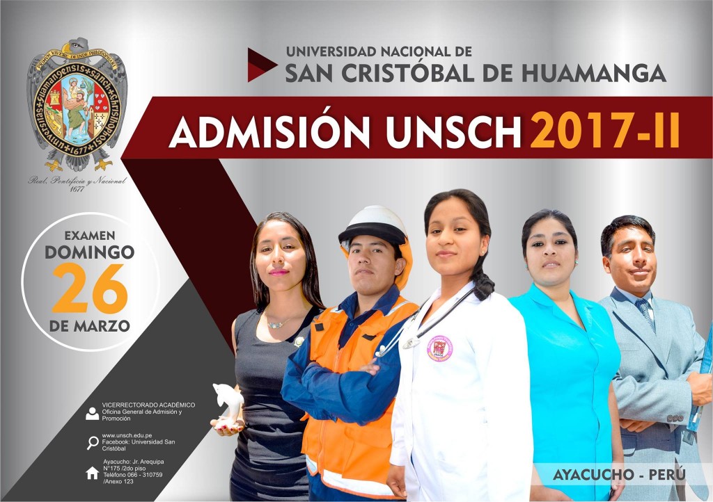 Resultados Examen de Admisión UNSCH 2017-II 26 de marzo 2017 ...
