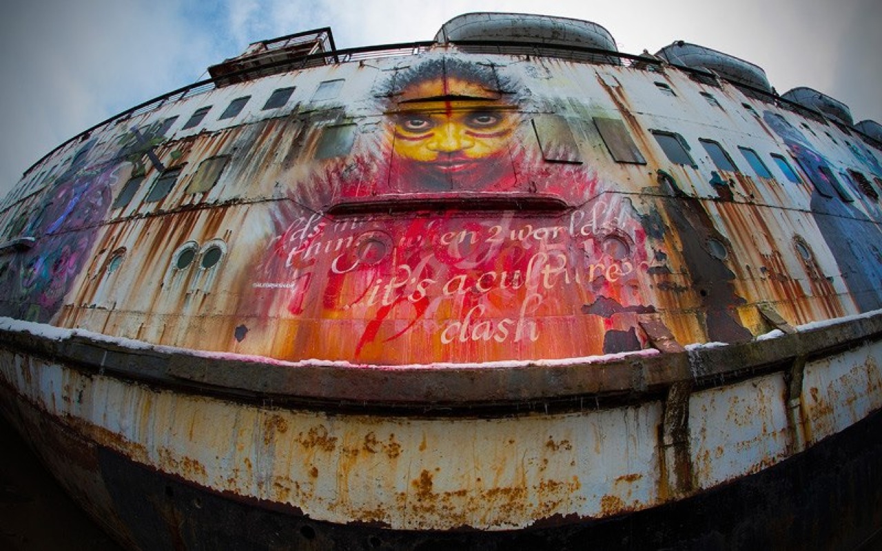 Dale Grimshaw New Piece In LlanerchyMor, North Wales StreetArtNews