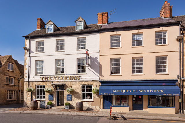 Shops in the historic town of Woodstock in Oxfordshire by Martyn Ferry Photography