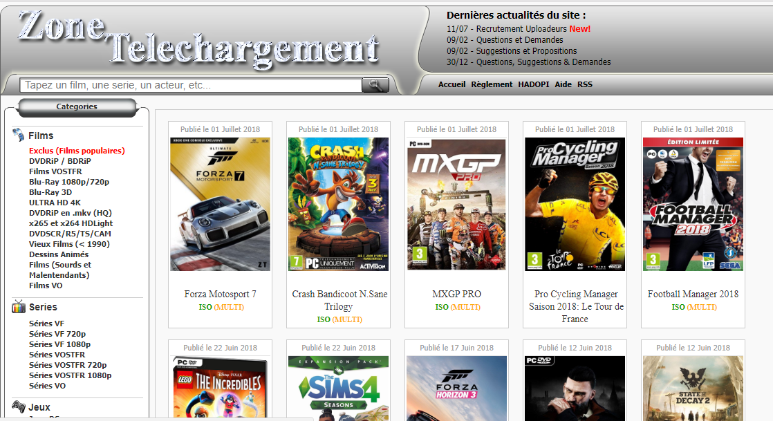 TOP DES MEILLEURS SITE POUR TELECHARGER DES JEUX EN FRANCAIS MesTuto