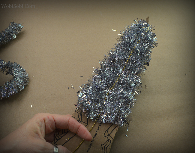 WobiSobi The Twelve Days of Christmas Crafting Day 11, Tinsel Trees 101.