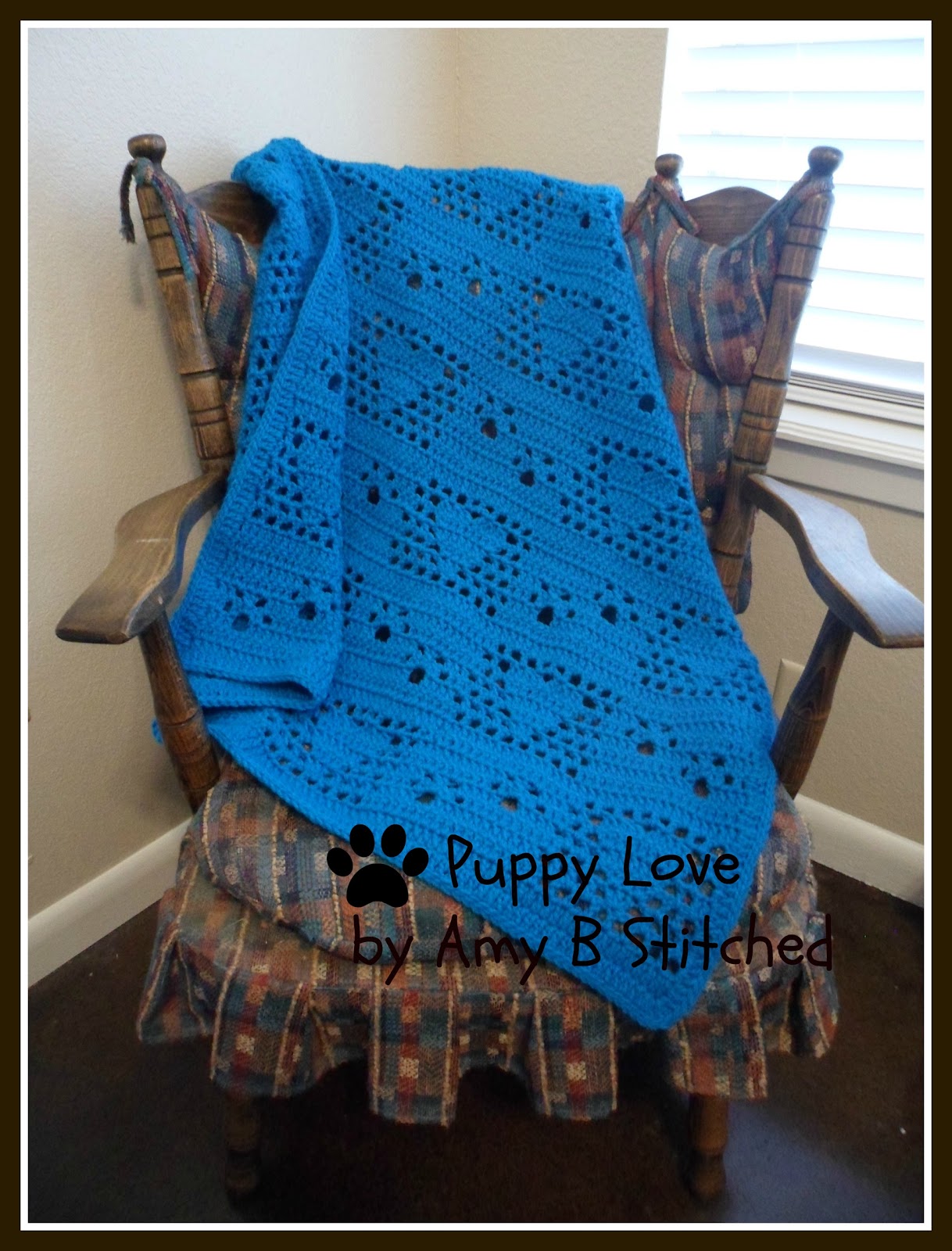 A Stitch At A Time for Amy B Stitched PUPPY LOVE Crochet Afghan