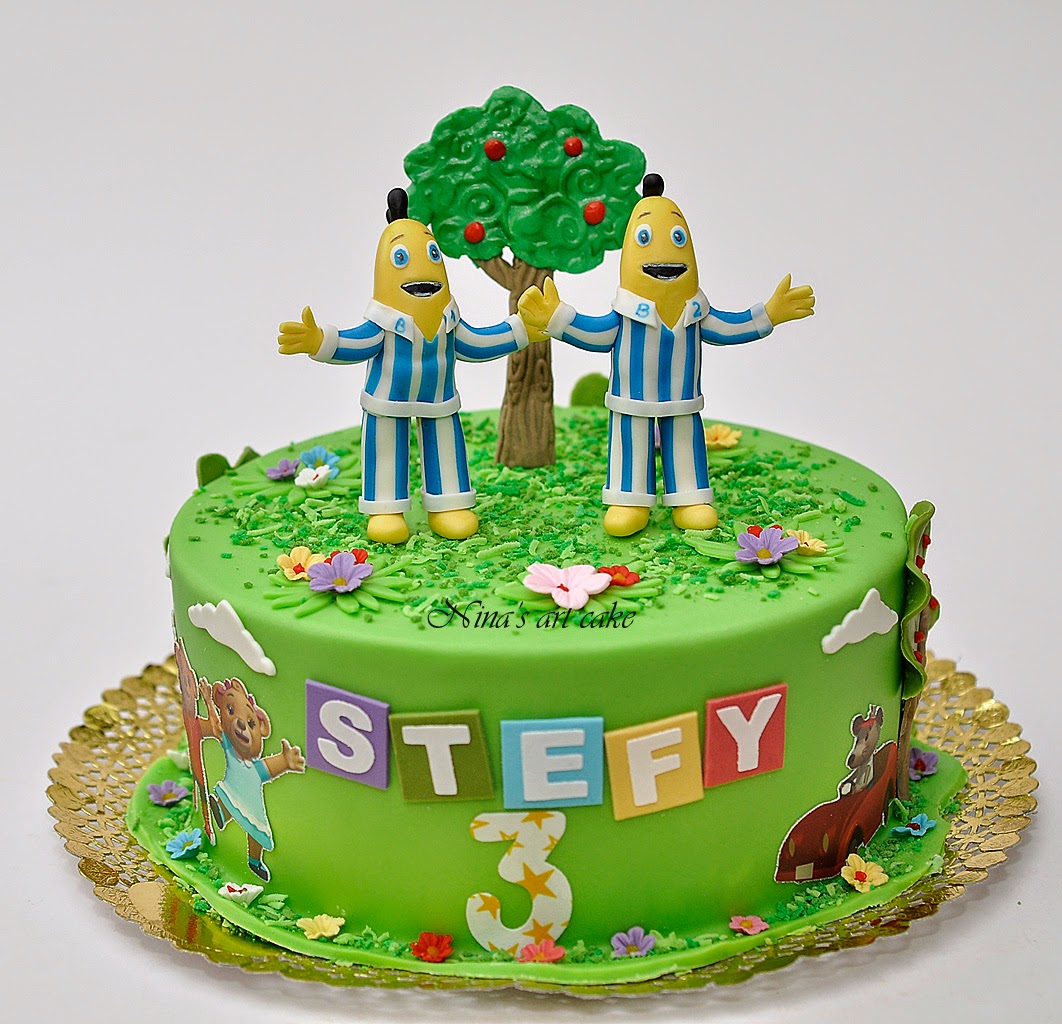 Sheer Dense dome Nina's Art Cake: Tort "Banane in pijamale" pentru Stefy