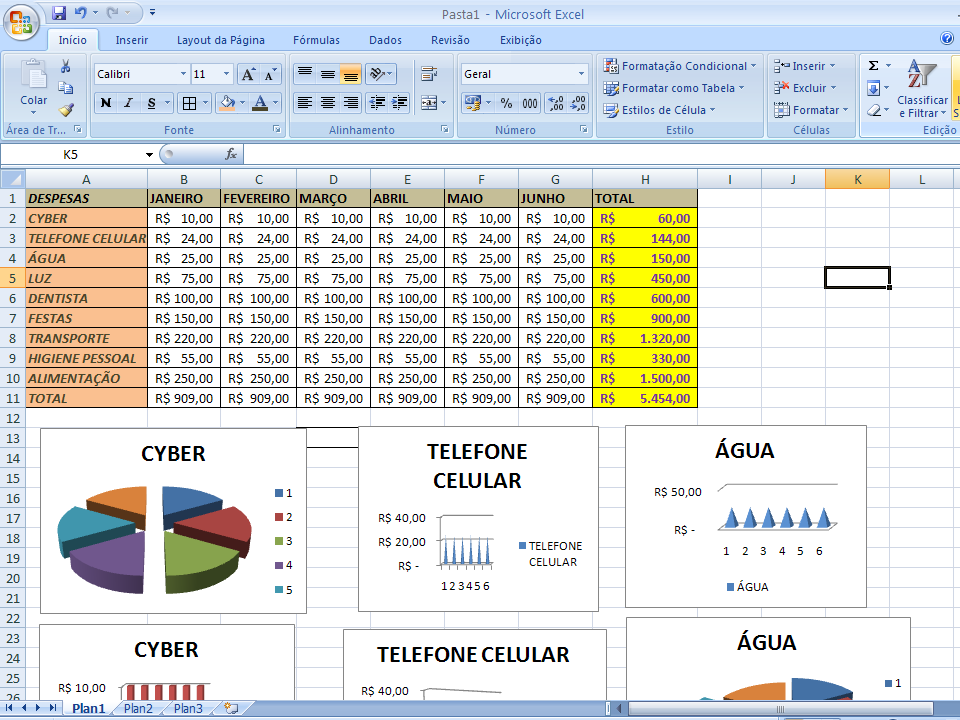 TECNOLOGIA ADMINISTRATIVA: PLANILHA DO EXCEL