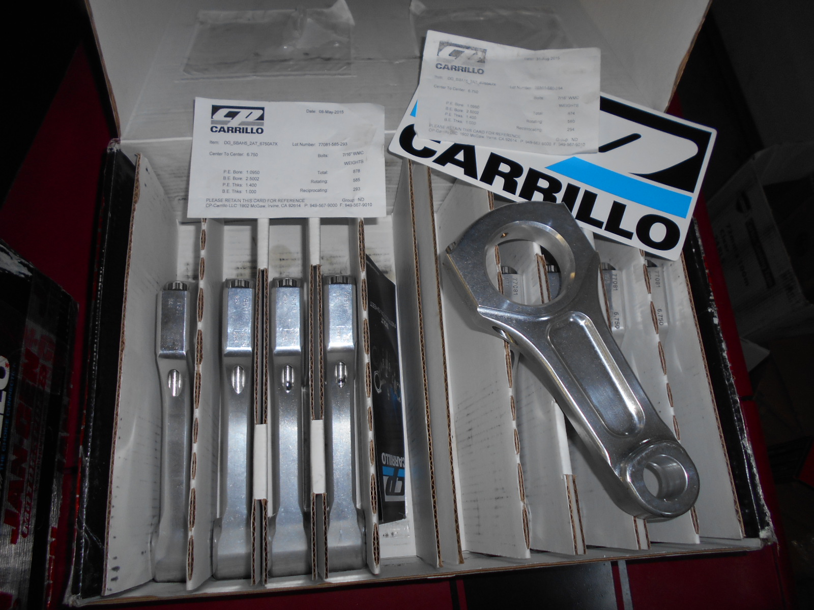 Al's Rapid Transit Set of 9 New Carrillo Billet Aluminum Connecting Rods 426 Hemi 440 Mopar 6.
