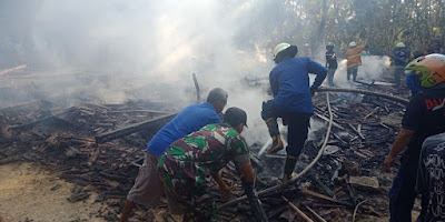 AKIBAT JERAMI RUMAH MILIK WARGA INI HANGUS TERBAKAR