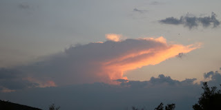 Evening light on a distant cloud Evening light on a distant cloud