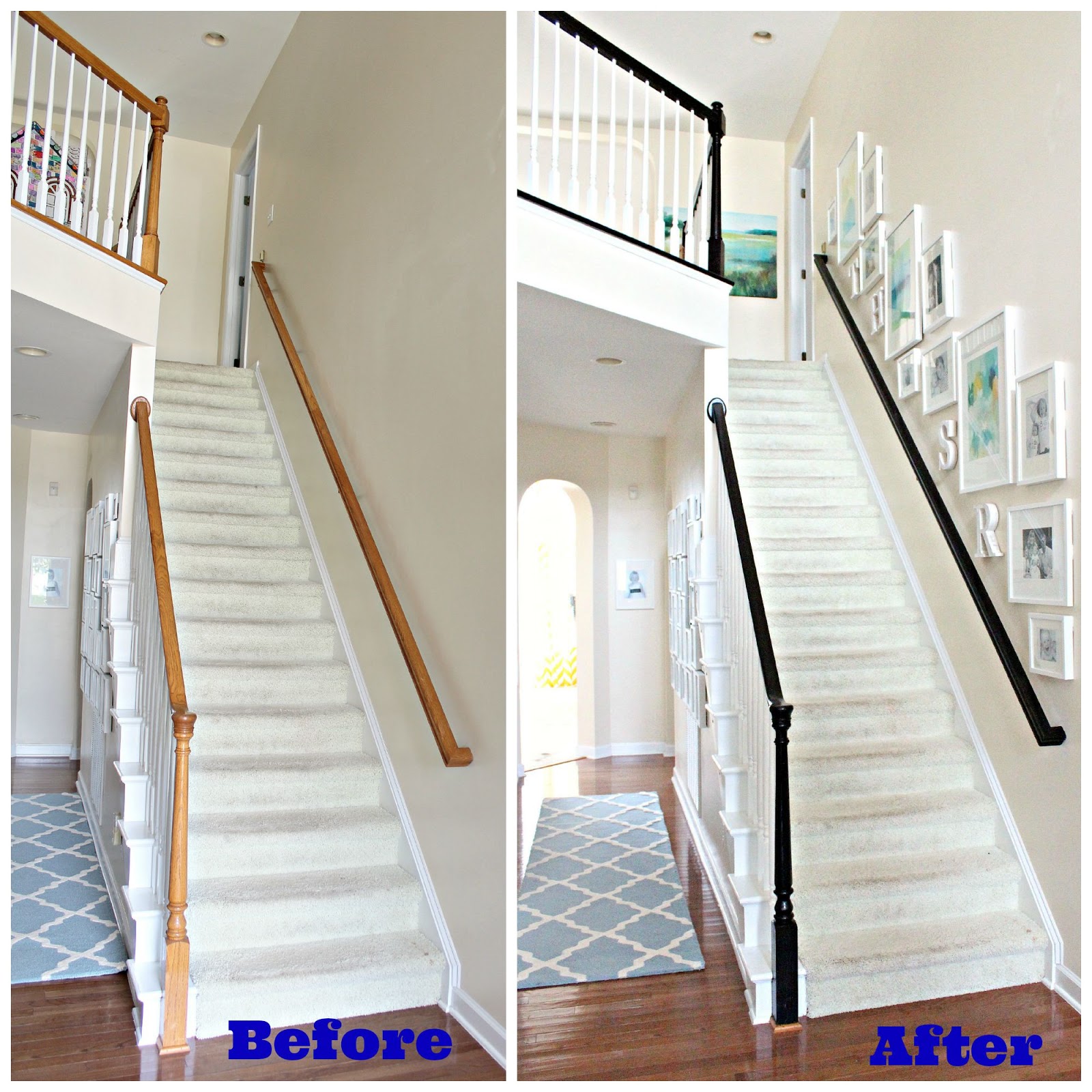 carolina on my mind: How to Stain Oak Banisters