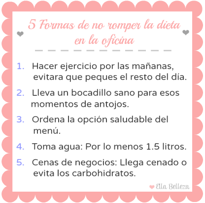 5 Formas de no romper la dieta en la oficina 