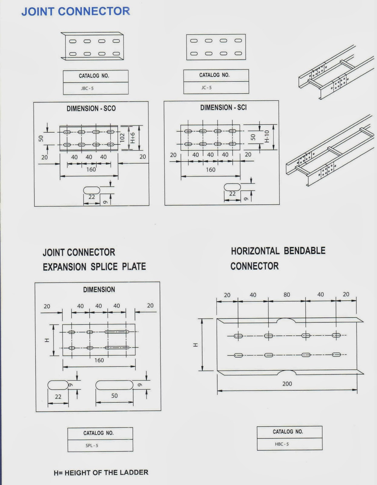 Instrumentation CABLE TRAY LADDER TYPEACCESSORIESJOINT CONNECTOR
