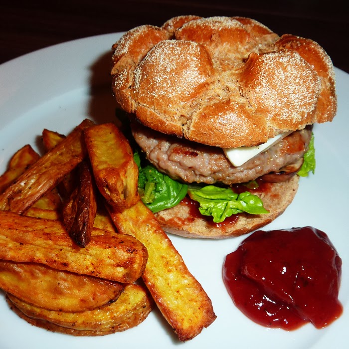 Strawberry Kitchen Turkey Burger and Fries The best kind of Fast Food!