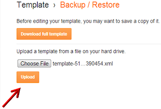 how to back up template