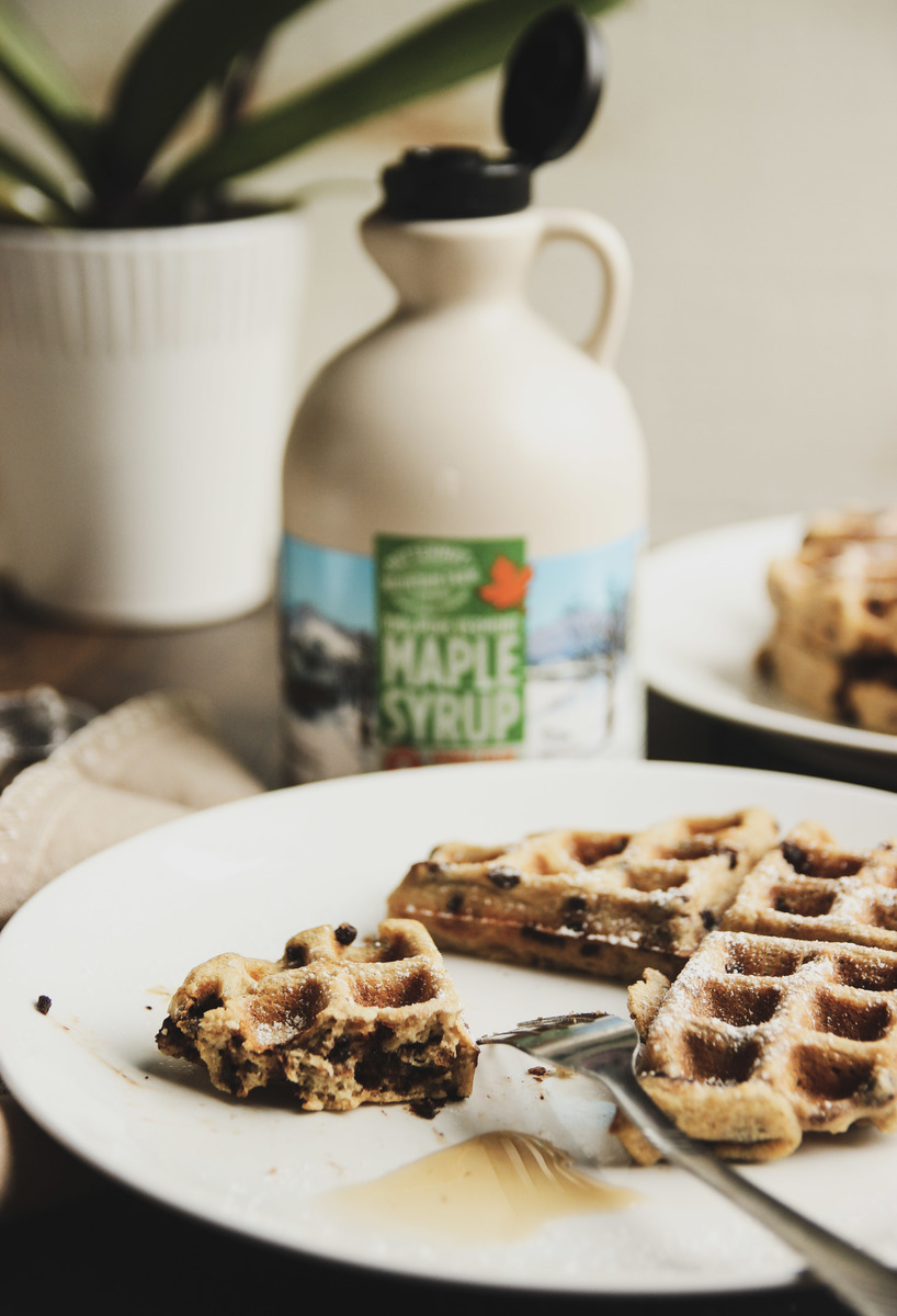 Healthy Chocolate Chip Oatmeal Waffles Confessions of a Confectionista
