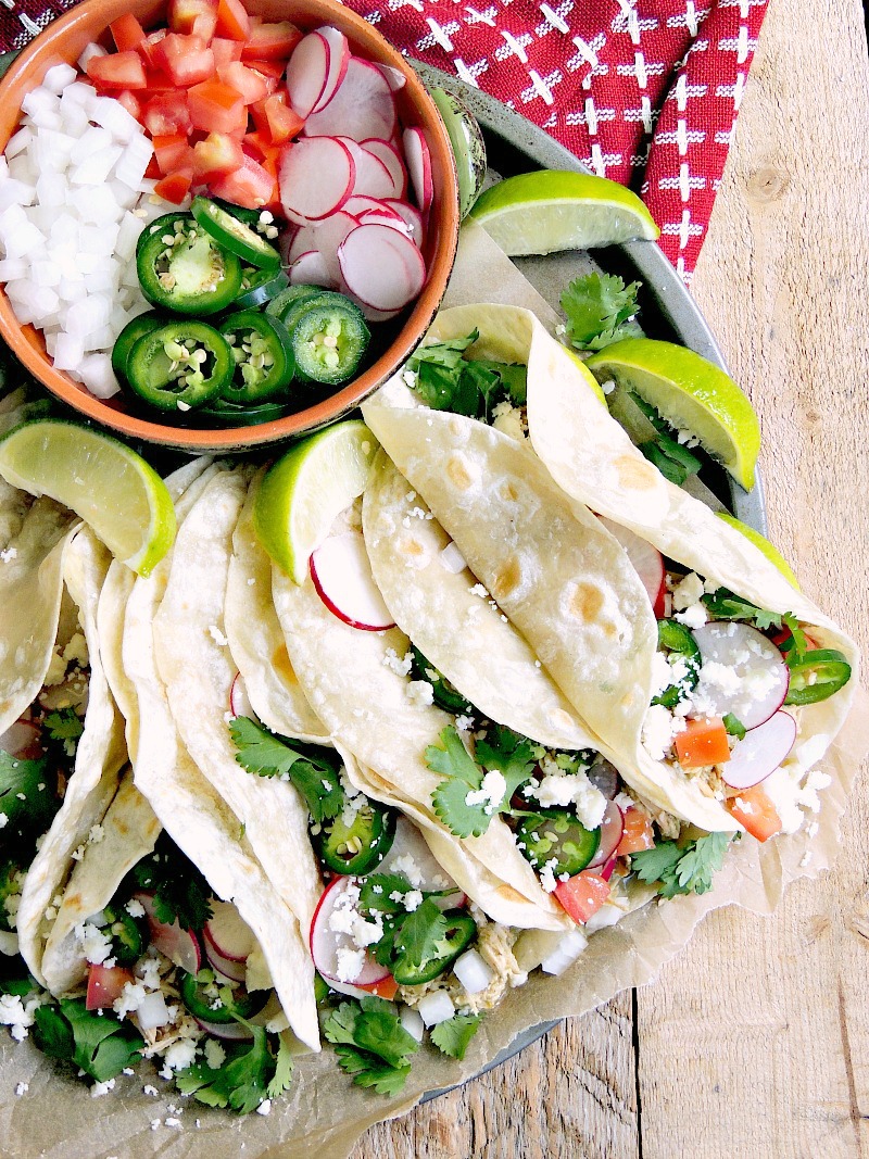Easy Creamy Slow Cooker Green Chile Chicken Tacos Bobbi's Kozy Kitchen