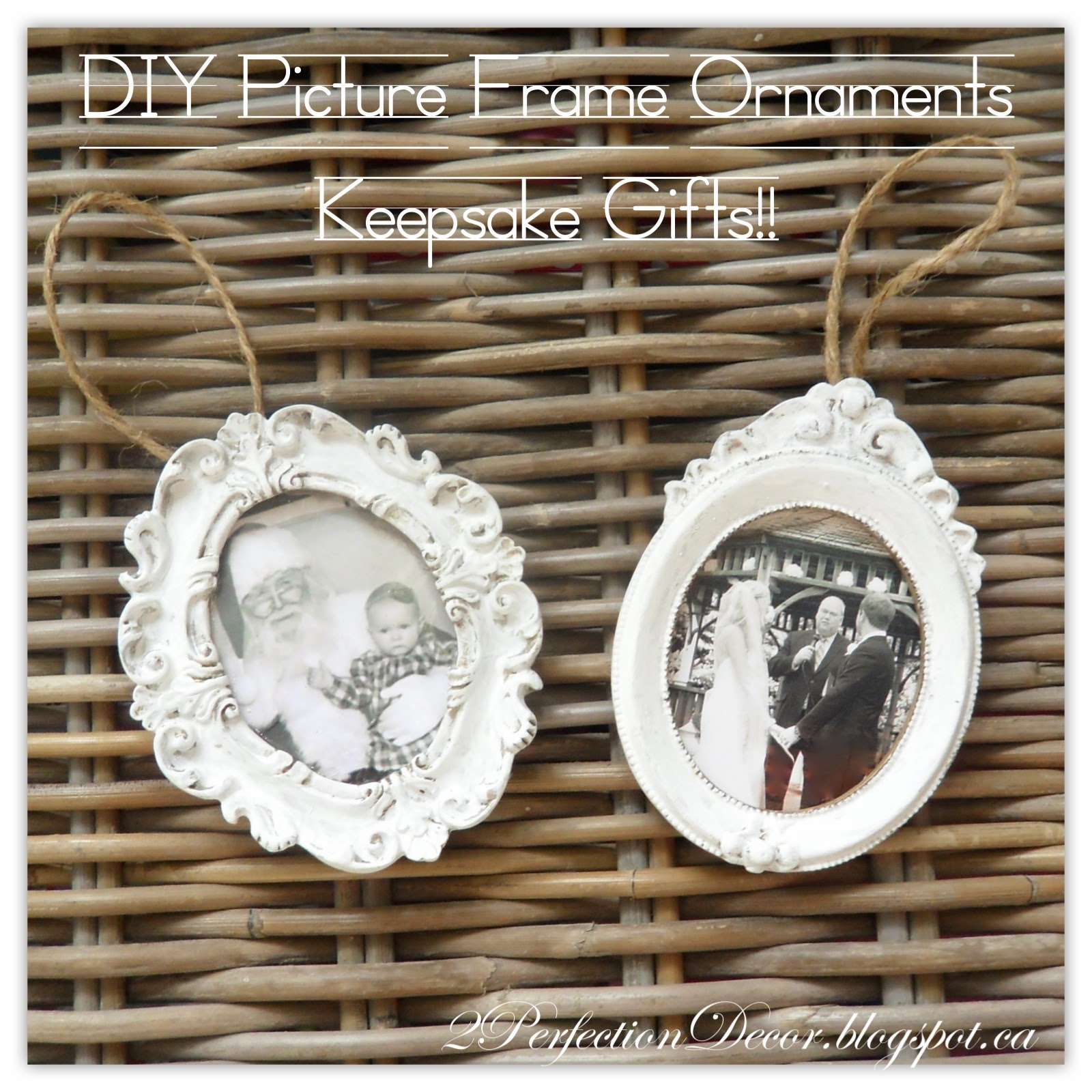 2Perfection Decor Easy DIY Keepsake Frame Ornament