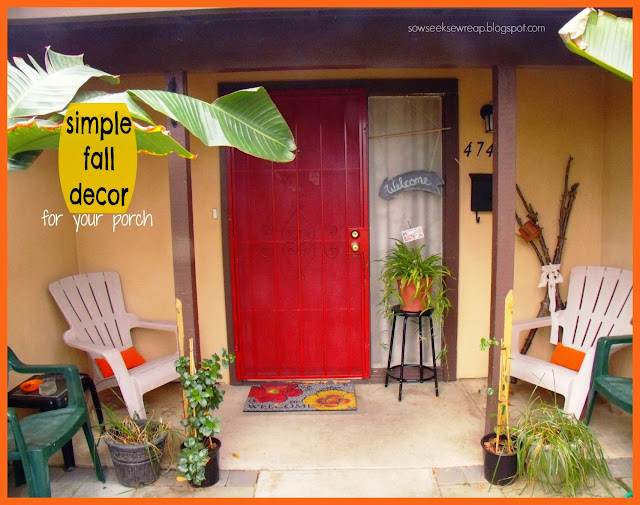 EASY FALL DECOR, SIMPLE FALL DECOR, FRONT PORCH, FALL PORCH