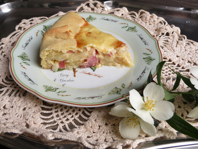 Pastel de patatas y bacon o tarte paysanne - Potato and bacon cake Pastel de patatas y bacon o tarte paysanne - Potato and bacon cake