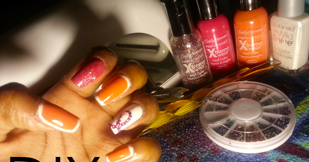 Diy Gel Manicure Fall Series Pt 2 Halloween Pink Boobies For Breast Cancer Awareness Month Neoshaloves