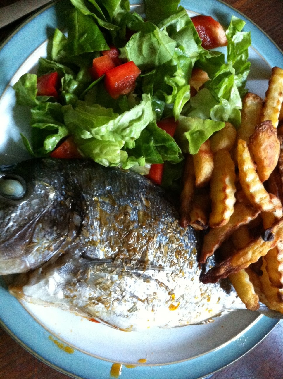 The Happy Larder Lucky dip...baked sea bream