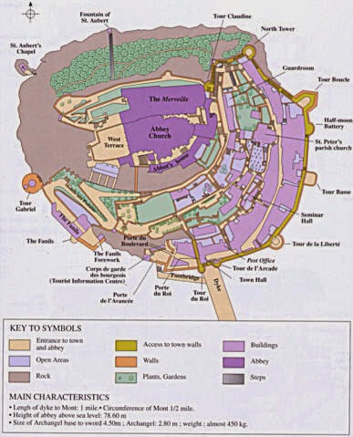 Plano del Mont Saint Michel.
