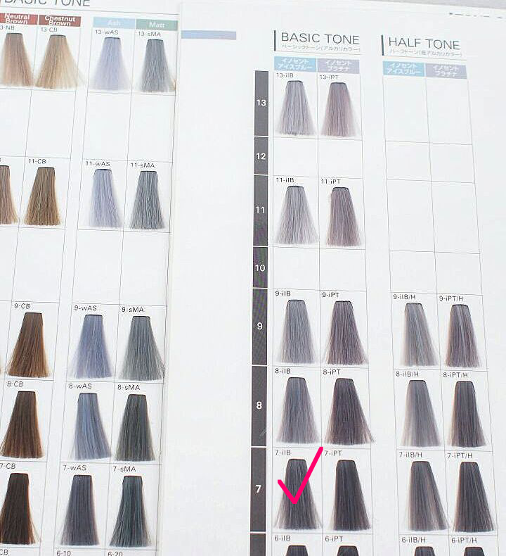 Milbon Hair Color Chart