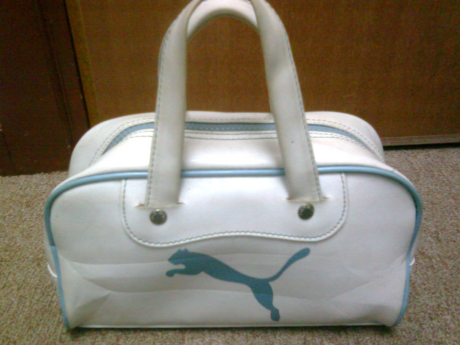 PUMA White Blue Small Tote Bag[Used item]