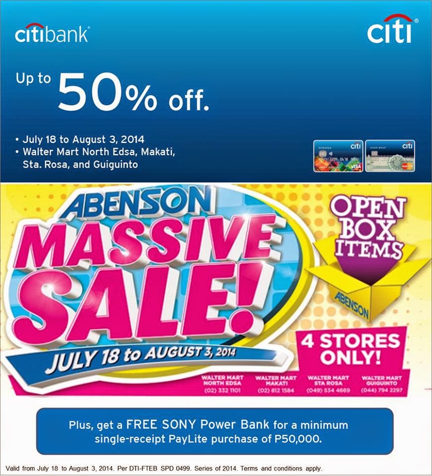Manila Shopper Abenson Massive SALE JulyAug 2014