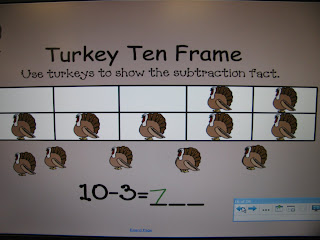 Turkey Math on the Smartboard