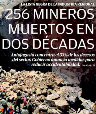 ANTOFAGASTA, RECORD DE ACCIDENTES MINEROS 1992-2012