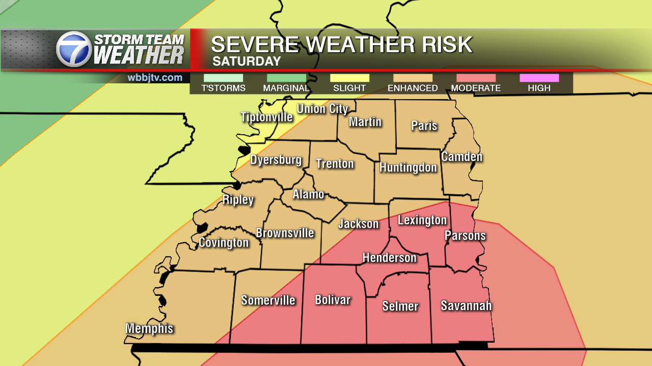 Tom's Weather Blog Threat for Severe Weather Today Saturday