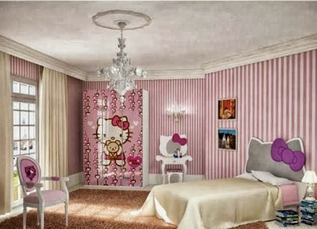 Desain Dinding Kamar Hello Kitty