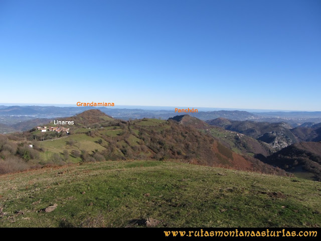 Area Buyera, picos Grandamiana y Plantón: Desde Canto la Cruz, vista de Grandamiana y Plantón