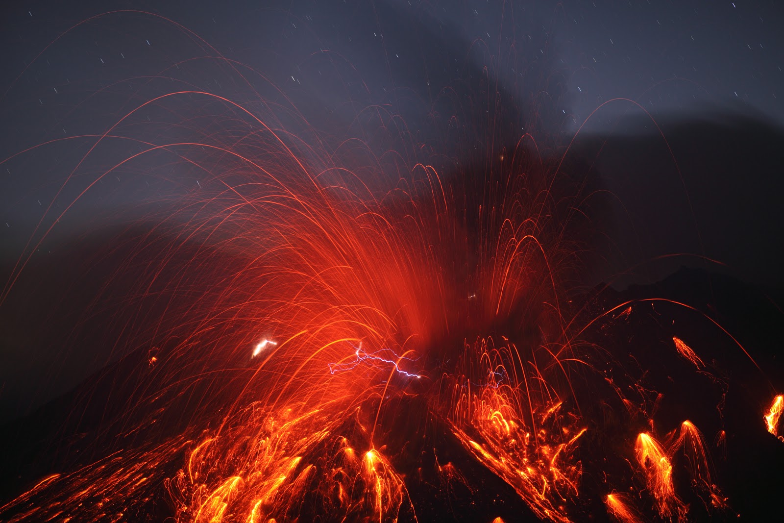 Sakurajima Volcano Lightning